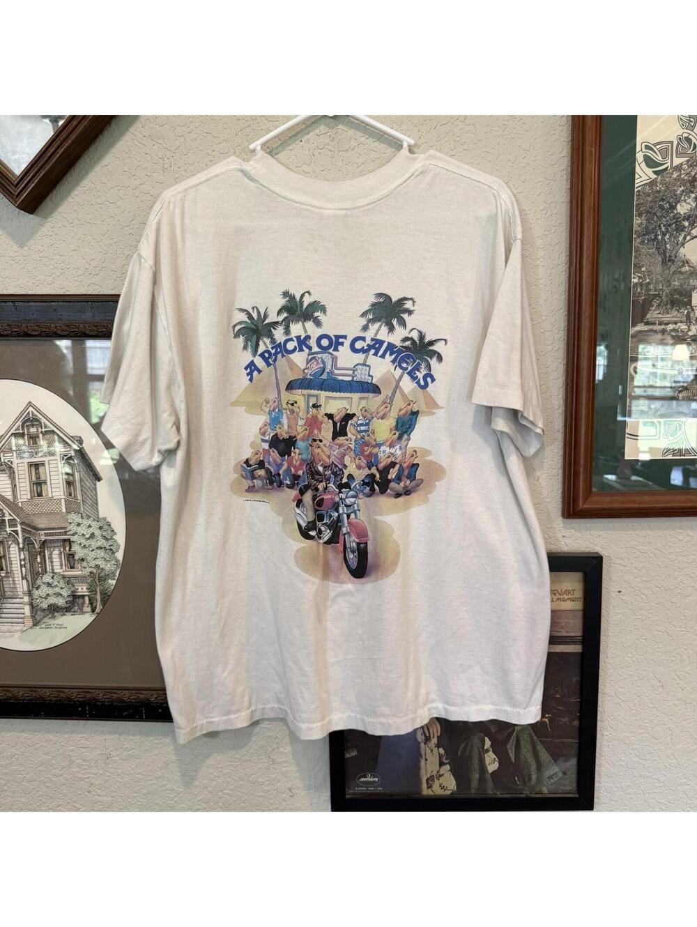 Vintage 90s RARE Pack Of Camels Cigarette Promo Shirt Size Men’s XL